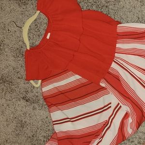 Just Kids Red Dress with stripes